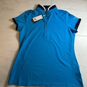 Cutter & Buck Women's Blue Polo golf Shirt. Sandpiper golf resort on arm. New!